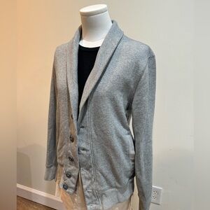 GAP Men's Light Gray Cardigan Sweater